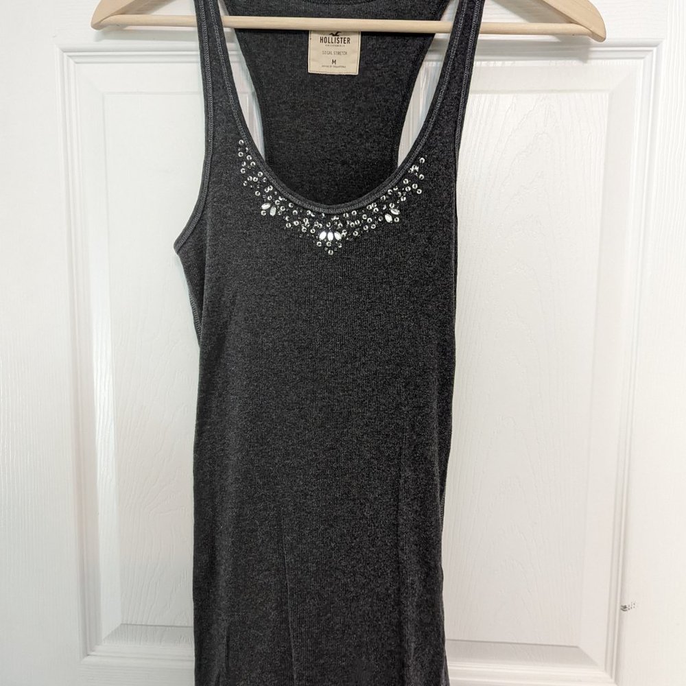 Hollister Medium Tank with Jewels & Sequins